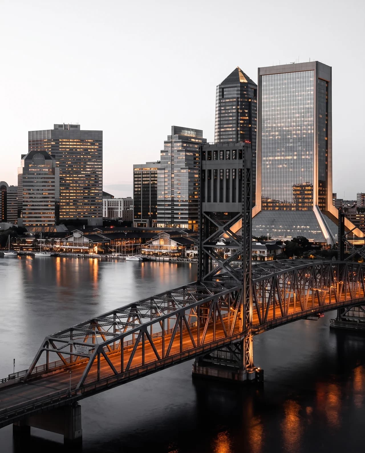 The Jacksonville skyline and Main Street Bridge over the St. Johns River
